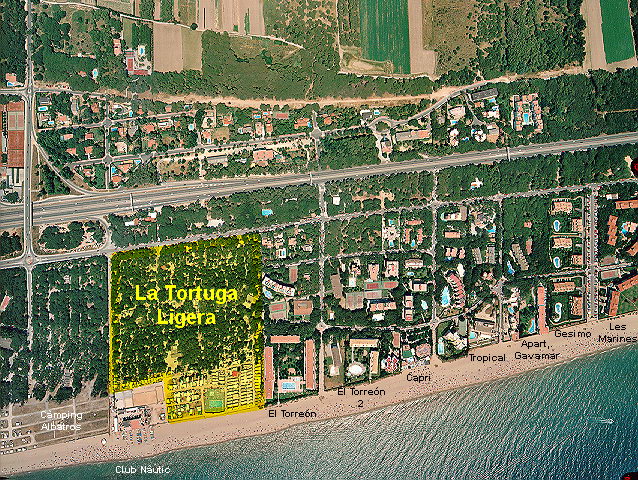 Imagen area del camping 'La Tortuga Ligera' de Gav Mar (1996)